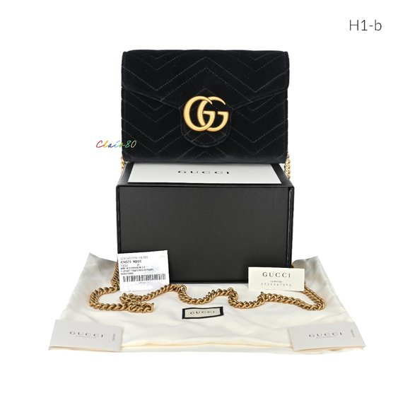 Gucci GG Marmont Matelassé Velvet Chain Bag - Picture 5 of 8